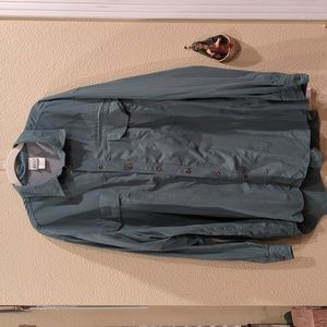 REI teal button up windbreaker Size XXL